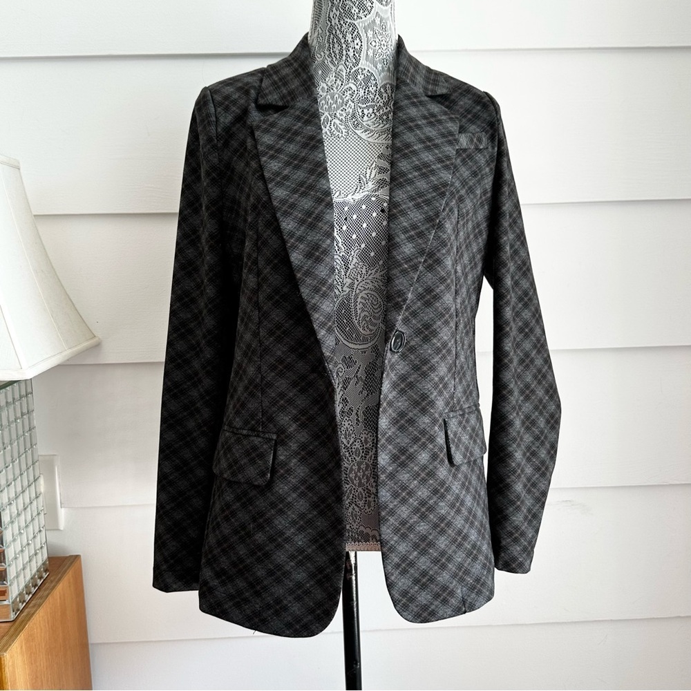 Walter Baker Elizabeth Blazer in London Plaid Knit size XS